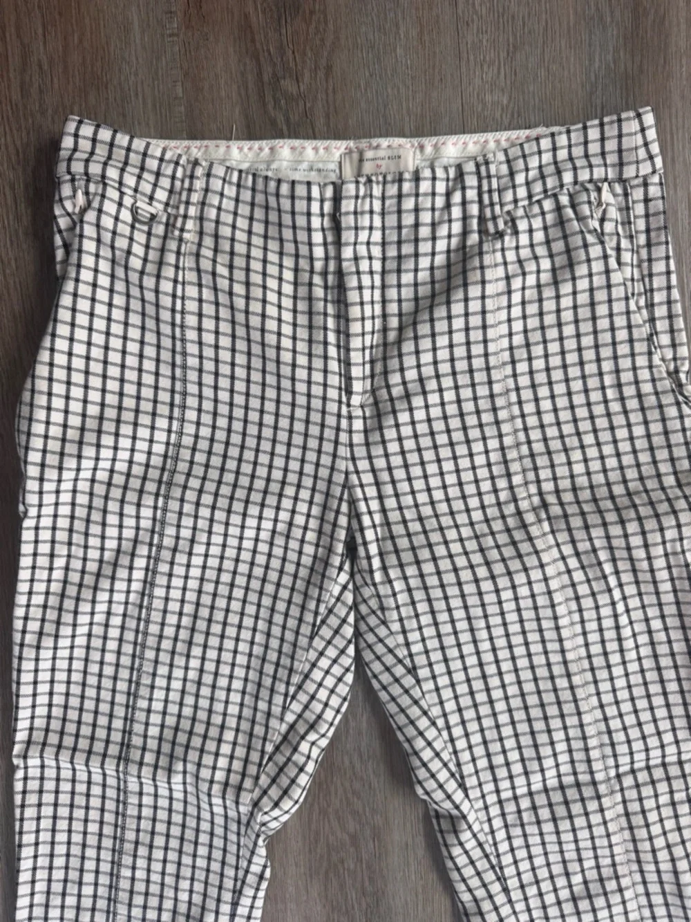 Anthropologie Essential Slim Checkered Pants - size 4 - Picture 2 of 4